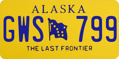 AK license plate GWS799