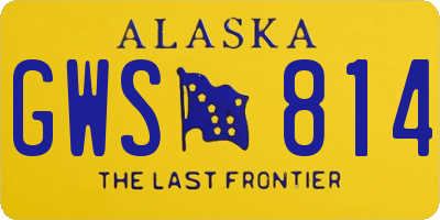 AK license plate GWS814