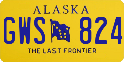 AK license plate GWS824