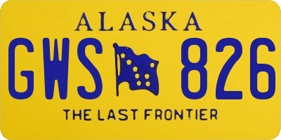 AK license plate GWS826