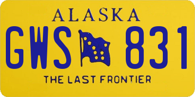 AK license plate GWS831