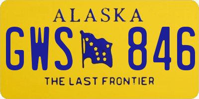 AK license plate GWS846