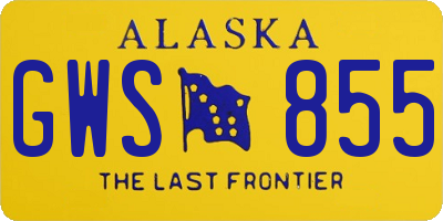 AK license plate GWS855