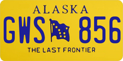 AK license plate GWS856