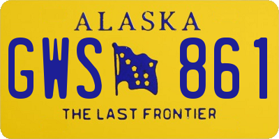 AK license plate GWS861