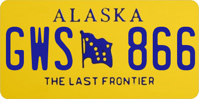 AK license plate GWS866