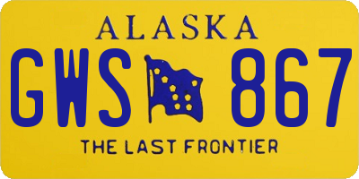 AK license plate GWS867