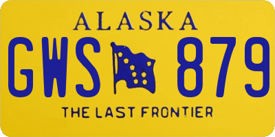 AK license plate GWS879
