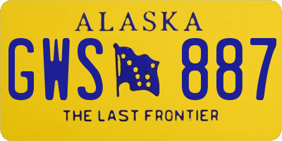 AK license plate GWS887