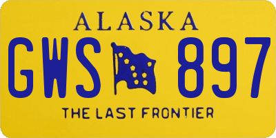 AK license plate GWS897