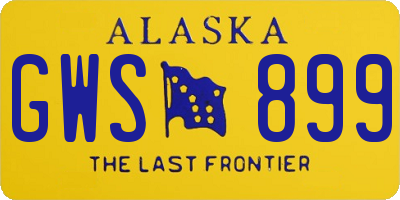 AK license plate GWS899