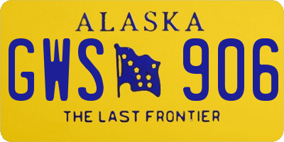 AK license plate GWS906