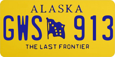 AK license plate GWS913