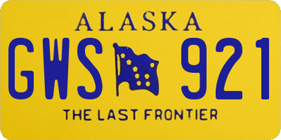 AK license plate GWS921