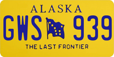 AK license plate GWS939