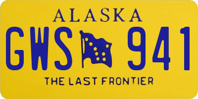 AK license plate GWS941