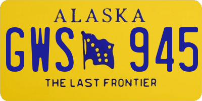 AK license plate GWS945