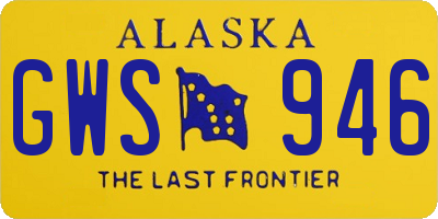 AK license plate GWS946