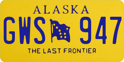 AK license plate GWS947