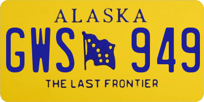 AK license plate GWS949