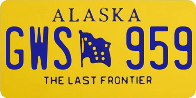 AK license plate GWS959