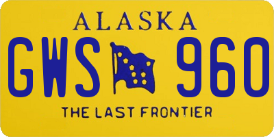 AK license plate GWS960