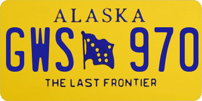 AK license plate GWS970