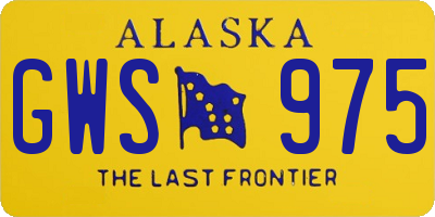 AK license plate GWS975