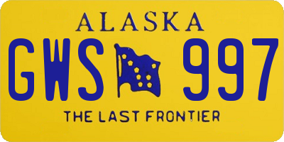 AK license plate GWS997
