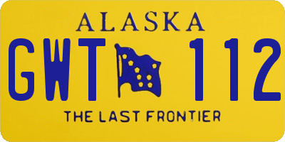 AK license plate GWT112