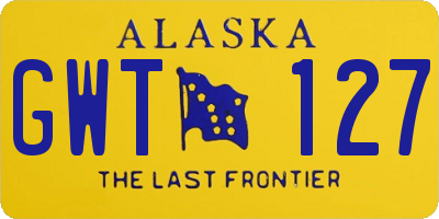 AK license plate GWT127