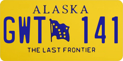 AK license plate GWT141