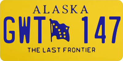 AK license plate GWT147