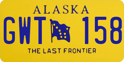AK license plate GWT158