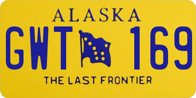 AK license plate GWT169