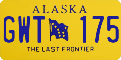 AK license plate GWT175