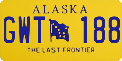 AK license plate GWT188