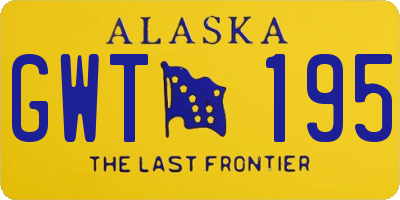 AK license plate GWT195