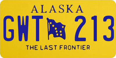 AK license plate GWT213