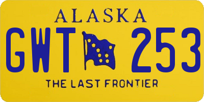 AK license plate GWT253