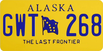 AK license plate GWT268