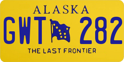 AK license plate GWT282