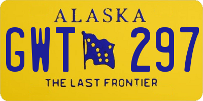 AK license plate GWT297