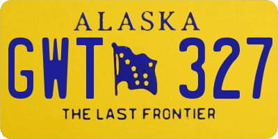 AK license plate GWT327