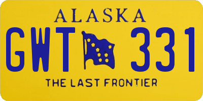 AK license plate GWT331