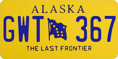 AK license plate GWT367