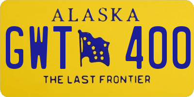 AK license plate GWT400