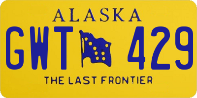 AK license plate GWT429