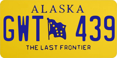 AK license plate GWT439