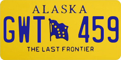AK license plate GWT459